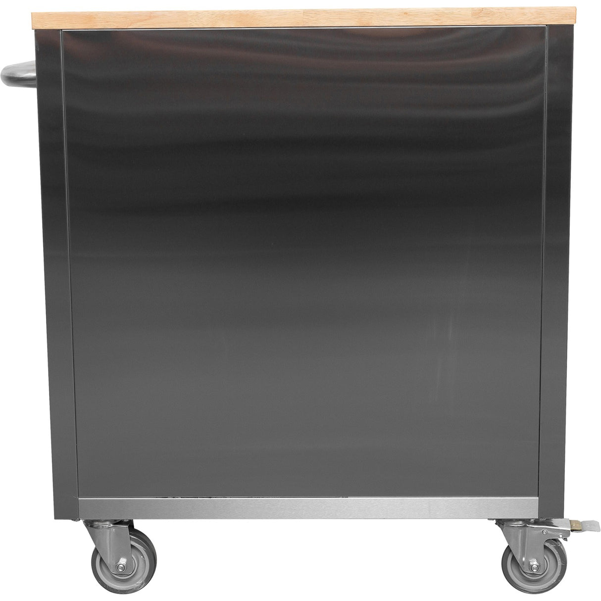 Heavy Duty 30&Quot; Stainless Steel Rolling Tool Chest With Wooden Worktop 6 Drawers 835x485x877mm Silver | Yzm130