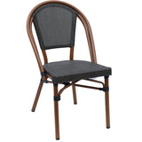 Bistro Teslin Chair Aluminium Brown &Amp; Wood |  Zf3006 Cwood