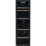 Commercial Dual Zone Wine Cooler 242 Litres 126 Bottles Glass Door 5 Shelves 490x575x1546mm| Zsb252