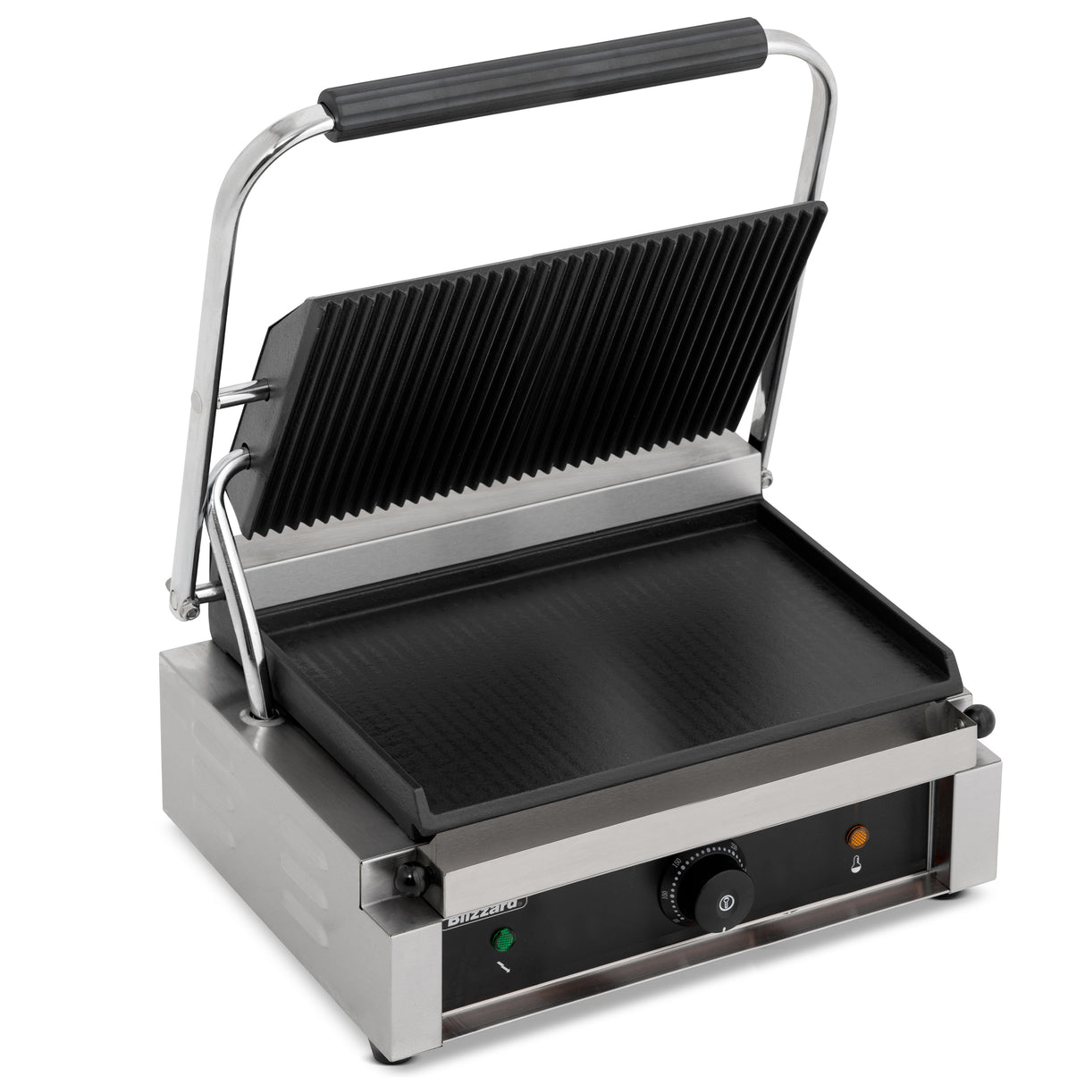 Extra Wide Single Ribbed Contact Grill