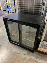 Low Height Double Sliding Glass Door Bottle Cooler