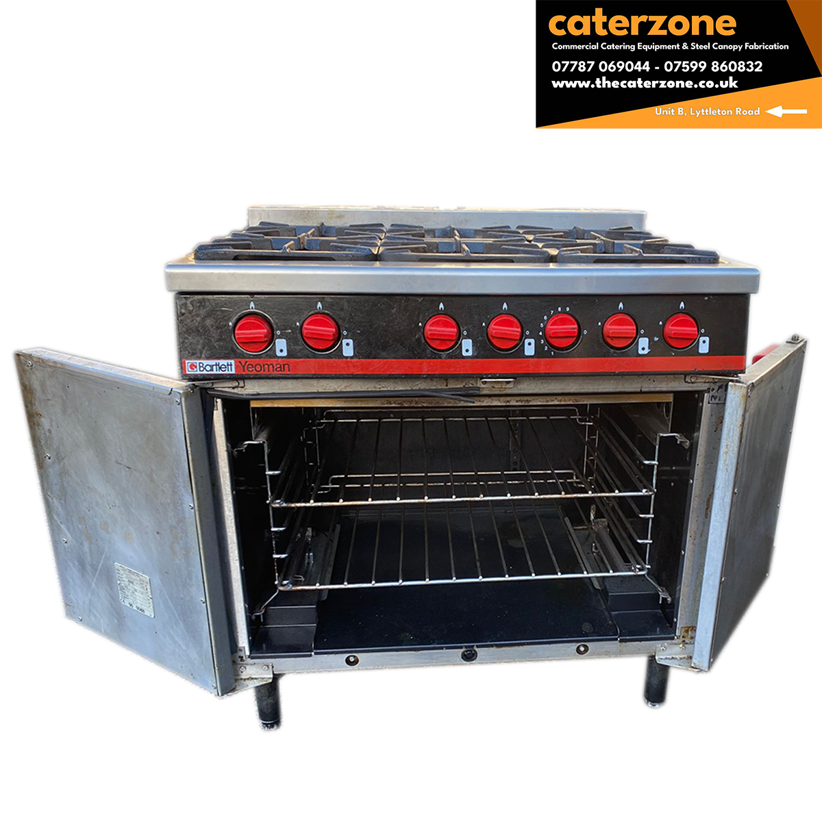 Bartlett Yeoman 6 Burner Gas Range Oven - Refurbished