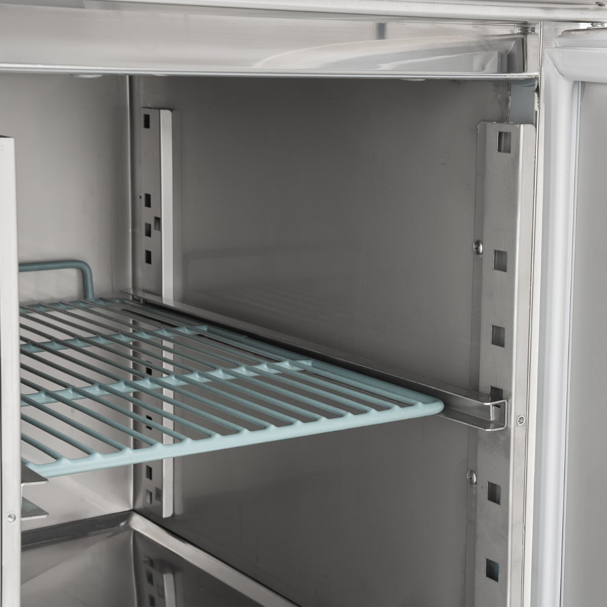 Triple Hinged Door Pizza Prep Counter With Granite Worktop