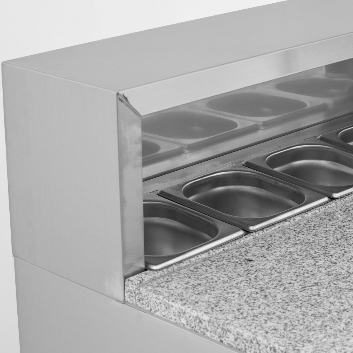 Compact Triple Door Refrigerated Pizza Prep Counter