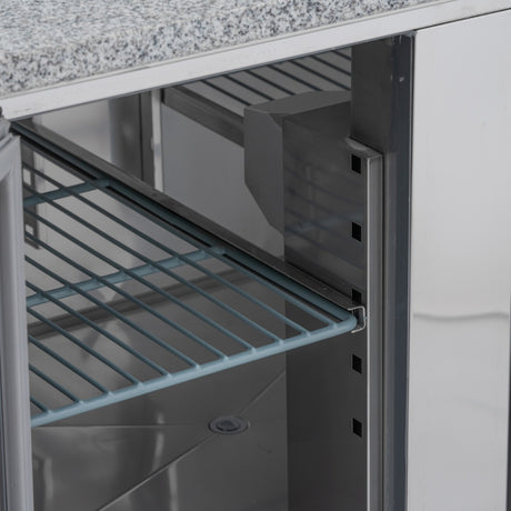Graded 01062 Bcc3 Gr Top Compact Triple Door Counter Refrigerator With Granite Worktop – image 5