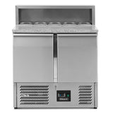 GRADXED-00940-BCC2PREPGRANITE 2 Door Compact Gastronorm Pizza Prep Counter 240L