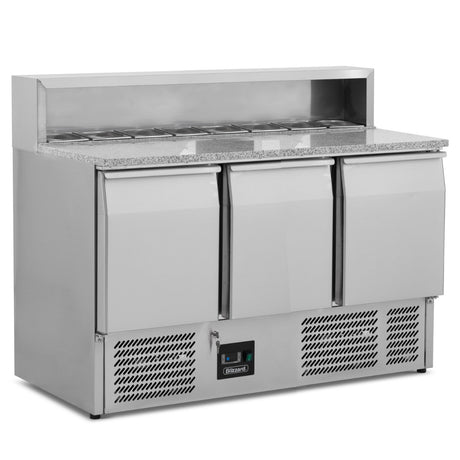 Graded 02237 Compact Triple Door Refrigerated Pizza Prep Counter – image 2