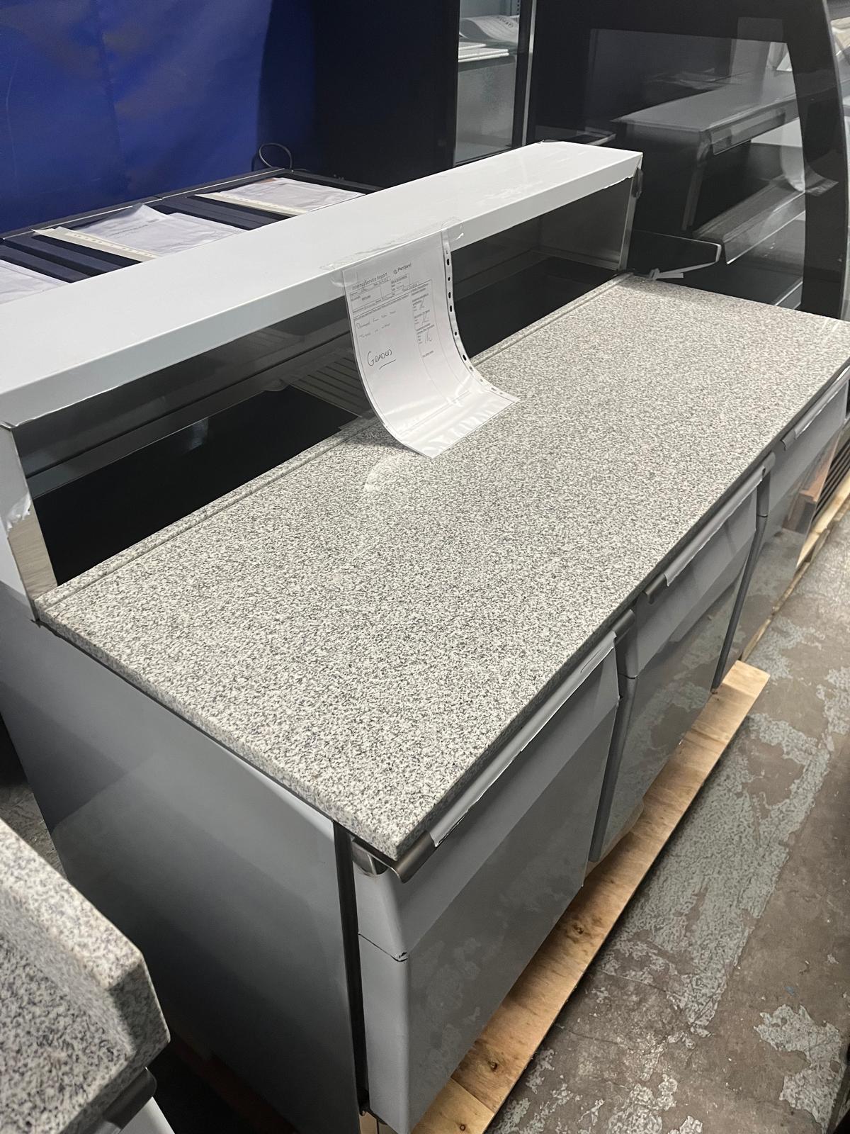 Compact Triple Door Refrigerated Pizza Prep Counter