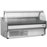 2.5m Curved Glass Serve Over Counter