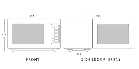 GRADED-00869-BCM1000 1000W Light Duty Commercial Microwave – image 9