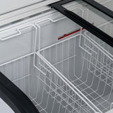 Curved Glass Lid Freezer 420 L