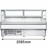 Serve Over Deli Counter White Front Straight Glass Front Width 2580mm | Bluel134