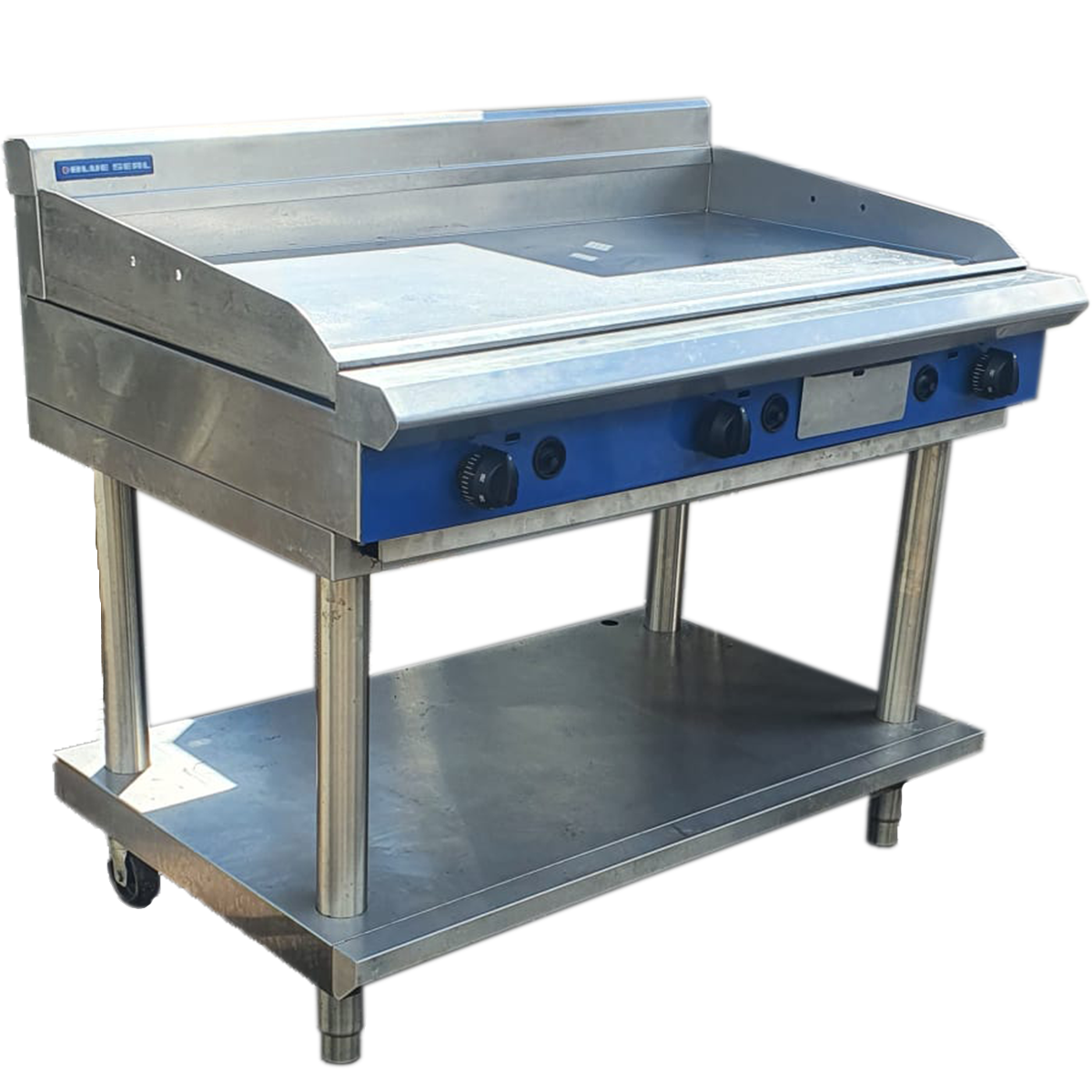 Blue Seal Evolution Chrome Griddle with Leg Stand Gas 1200mm - Refurbished