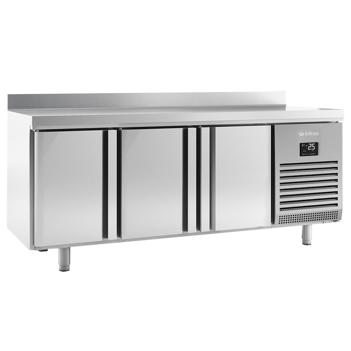 3 Door Gn1/1 Freezer Counter With Upstand 460 L