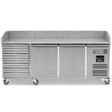 Double Hinged Door Pizza Prep Counter With Neutral Drawers