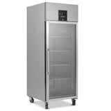 Upright Single Hinged Glass Door Gastronorm Freezer Refrigerator