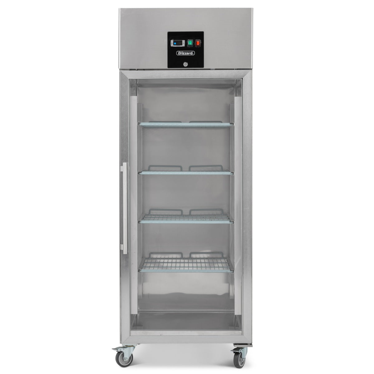 Upright Single Hinged Glass Door Gastronorm Freezer Refrigerator