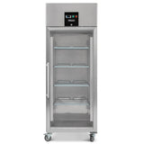 Upright Single Hinged Glass Door Gastronorm Freezer