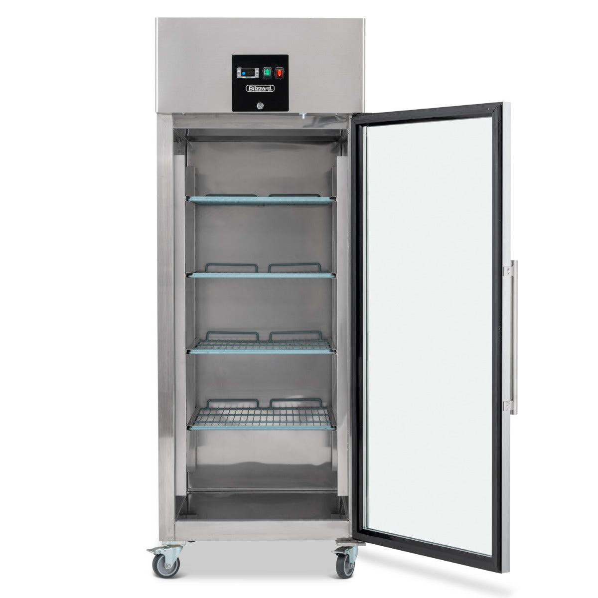 Upright Single Hinged Glass Door Gastronorm Freezer