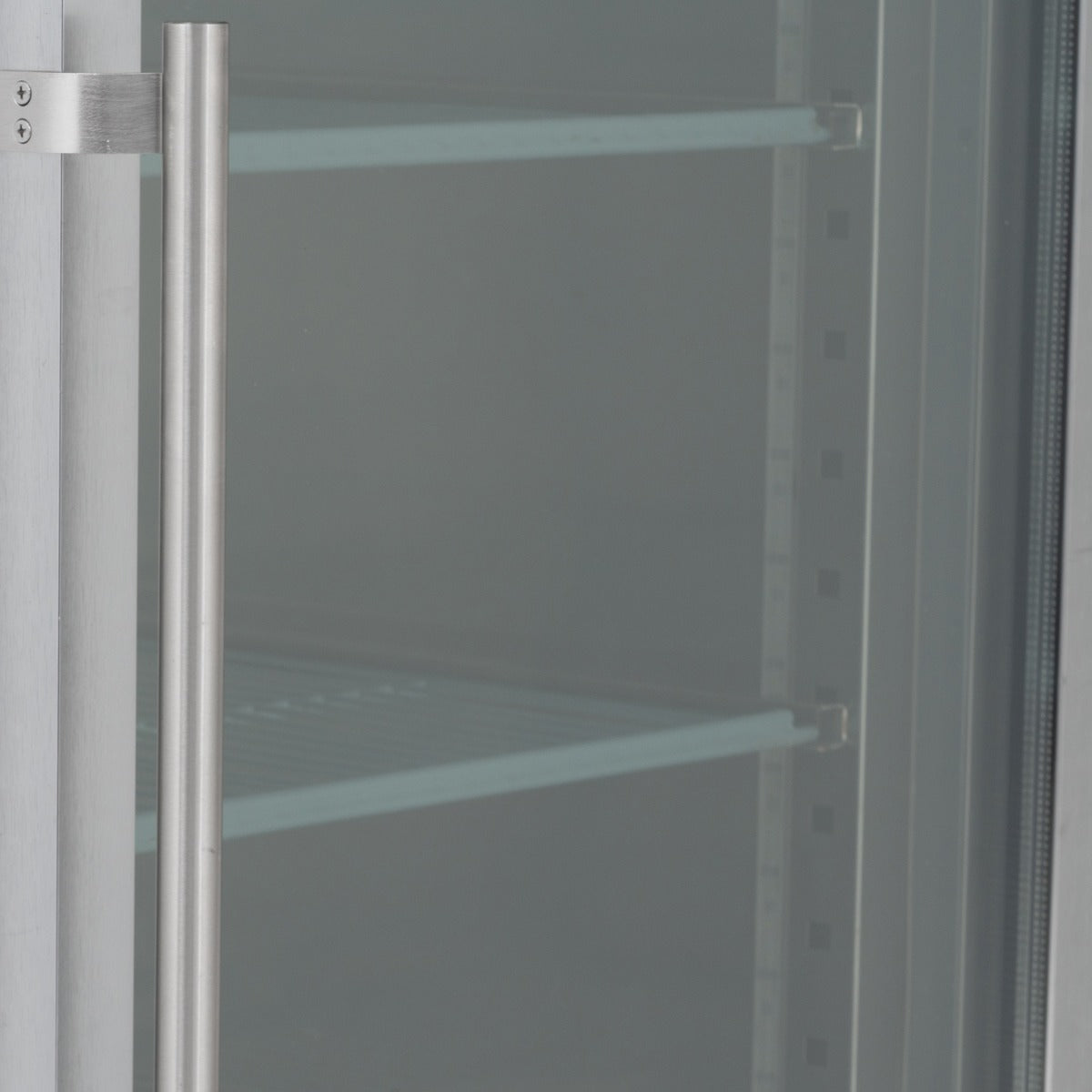 Upright Double Hinged Glass Door Gastronorm Refrigerator