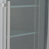 Upright Double Hinged Glass Door Gastronorm Refrigerator