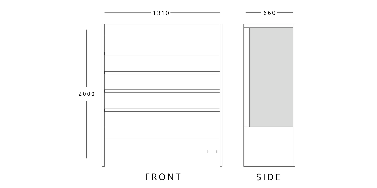 1.3m Open Front Multideck Display