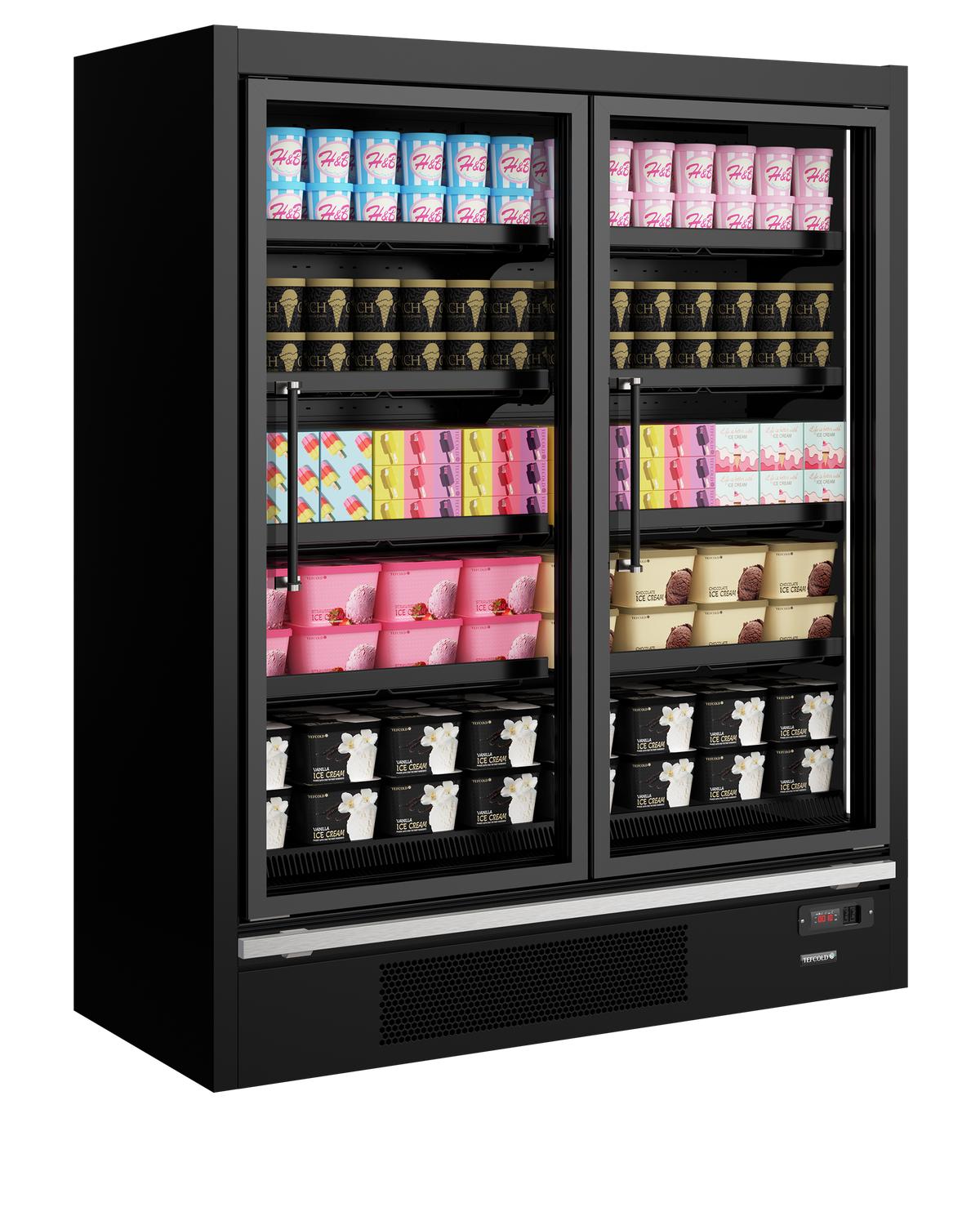 Glass Door Freezer - Galaxy+ GPF2D Black