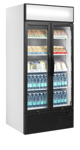 Tefcold Glass Door Merchandiser 535L, 2-Door Glass, +2 to +10°C – FSC891H