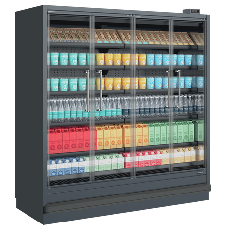 Tefcold Remote Multideck - Extended Height 4-Door Glass, -1 to +5°C – Trojan T20 FGD EHA – image 2