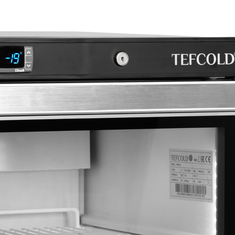 Tefcold Glass Door Display Freezer 120L, Glass Door, -24 to -10°C – UF200VG – image 4