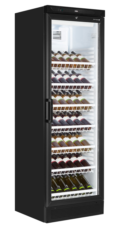 Tefcold Drinks Cooler with Wine Shelves 219L, Glass Door, +2 to +12°C – FS1380WB – image 2