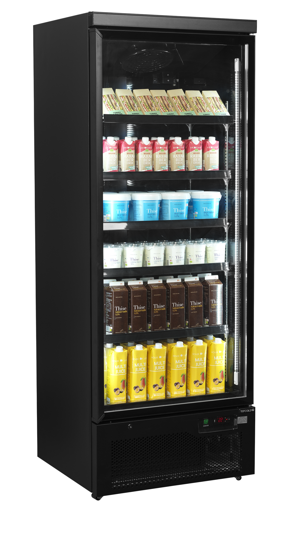 Tefcold Glass Door Merchandiser 459L, Glass Door, -1 to +10°C – Atom Maxi C1DBB – image 2