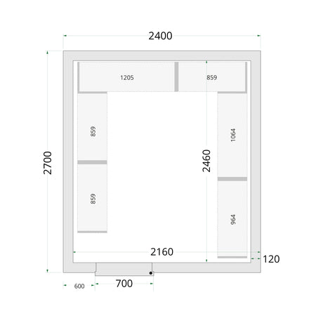 Cold Room Panels - Cold Room 240x270x220