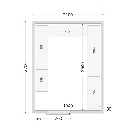 Cold Room Panels - Cold Room 210x270x220