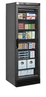 Tefcold Glass Door Display Freezer 270L, Glass Door, -23 to -18°C – UFSC371G Black