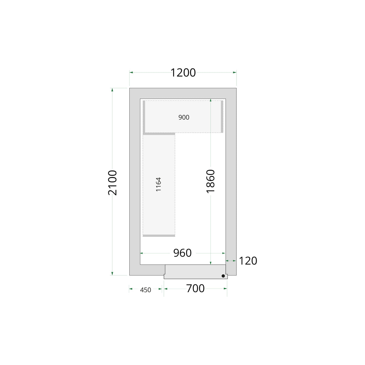 Cold Room Panels - Cold Room 120x210x220