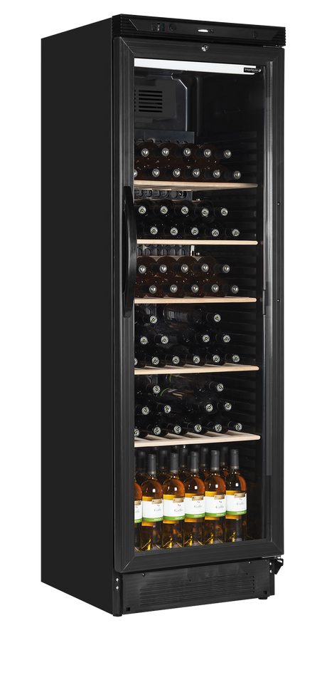Tefcold Drinks Cooler with Wine Shelves 374L, Glass Door, +2 to +10°C – SC381W