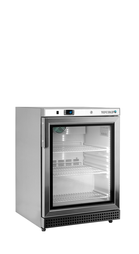 Tefcold Glass Door Display Freezer 120L, Glass Door, -24 to -10°C – UF200VSG