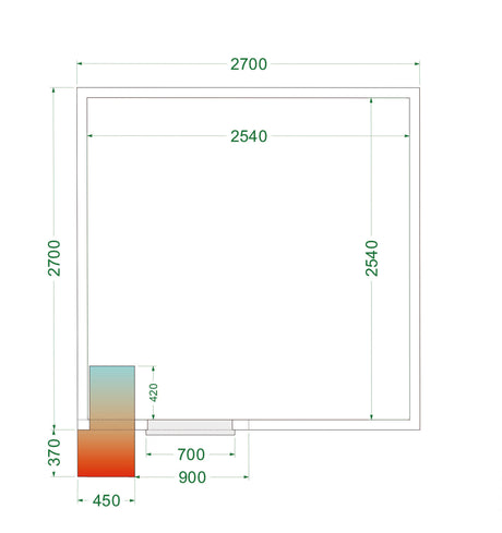 Tefcold Chiller Room Solid Door, 0 to +8°C – CRPF2727