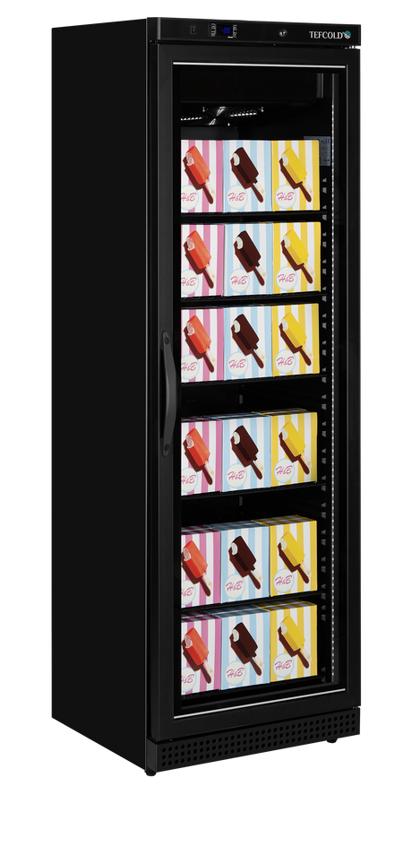 Tefcold Glass Door Display Freezer 340L, Glass Door, -24 to -10°C – UF400VGB