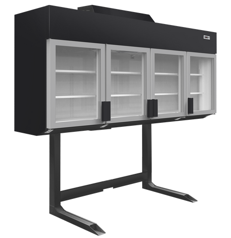 Tefcold Wall Freezer/Chiller 650L, 4-Door Glass, -24 to -18 / -1 to +8°C – MTF250B VS