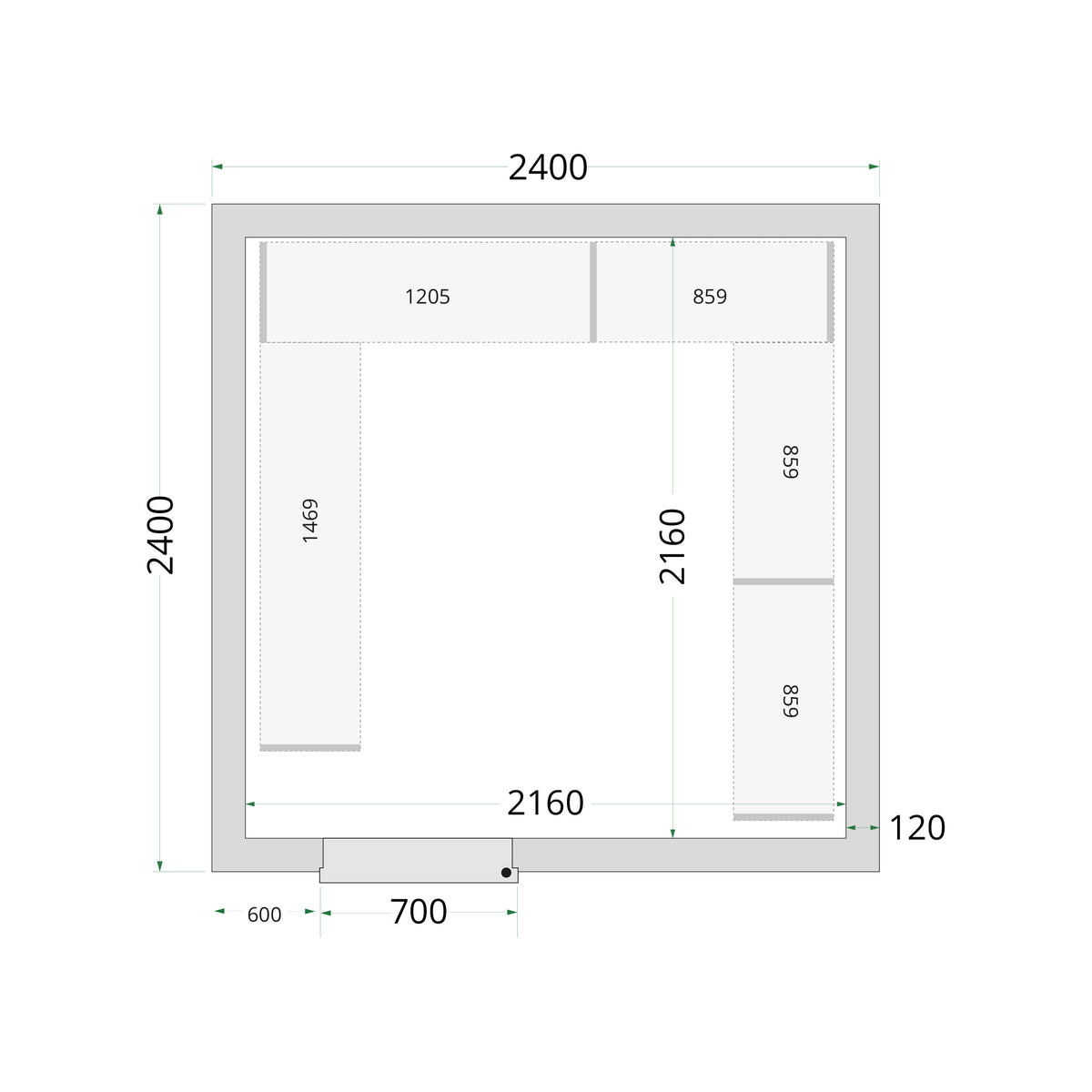 Cold Room Panels - Cold Room 240x240x220