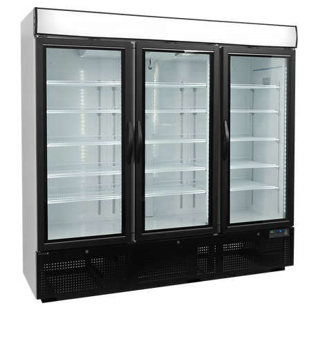 Tefcold Glass Door Display Freezer 1657L, 3-Door Glass, -24 to -12°C – NF7500G