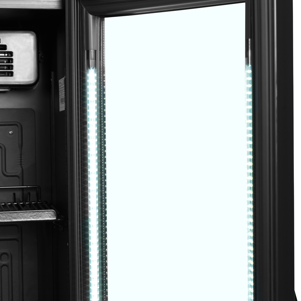 Tefcold Slimline Glass Door Merchandiser 116L, Glass Door, +2 to +12°C – FSC175H BLACK