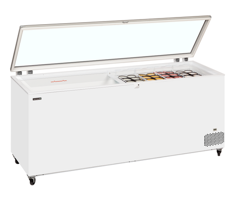 Tefcold Hinged Glass Lid Chest Freezer 620L, -24 to -14°C – ST701 – image 2