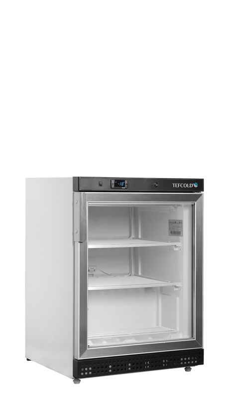 Tefcold Glass Door Display Freezer 120L, Glass Door, -24 to -10°C – UF200G