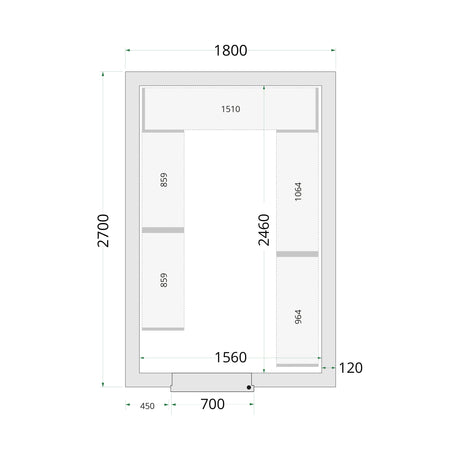 Cold Room Panels - Cold Room 180x270x220