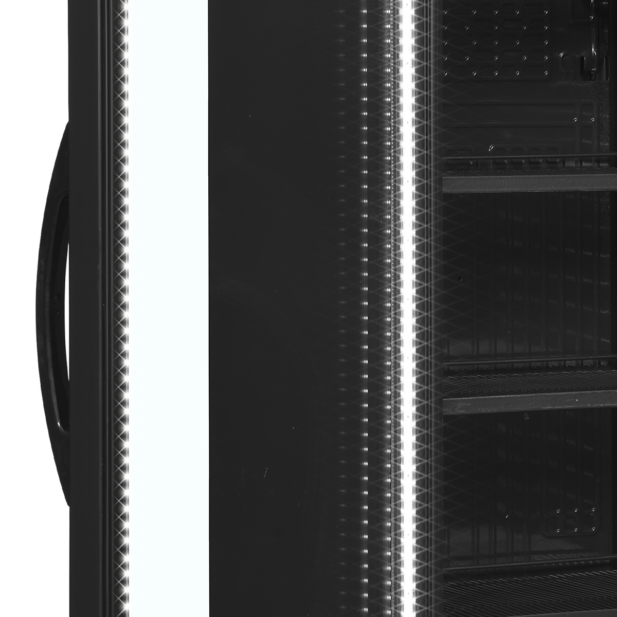 Tefcold Glass Door Merchandiser 219L, Glass Door, +2 to +12°C – CEV425 BLACK L/H