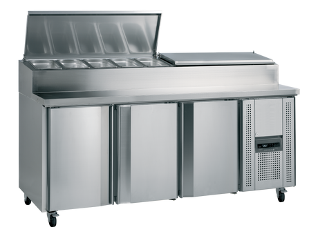Tefcold Gastronorm Prep Counter 407L, +2 to +10°C – SS7300