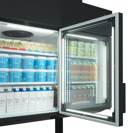 Tefcold Wall Freezer/Chiller 650L, 4-Door Glass, -24 to -18 / -1 to +8°C – MTF250B VS – image 2